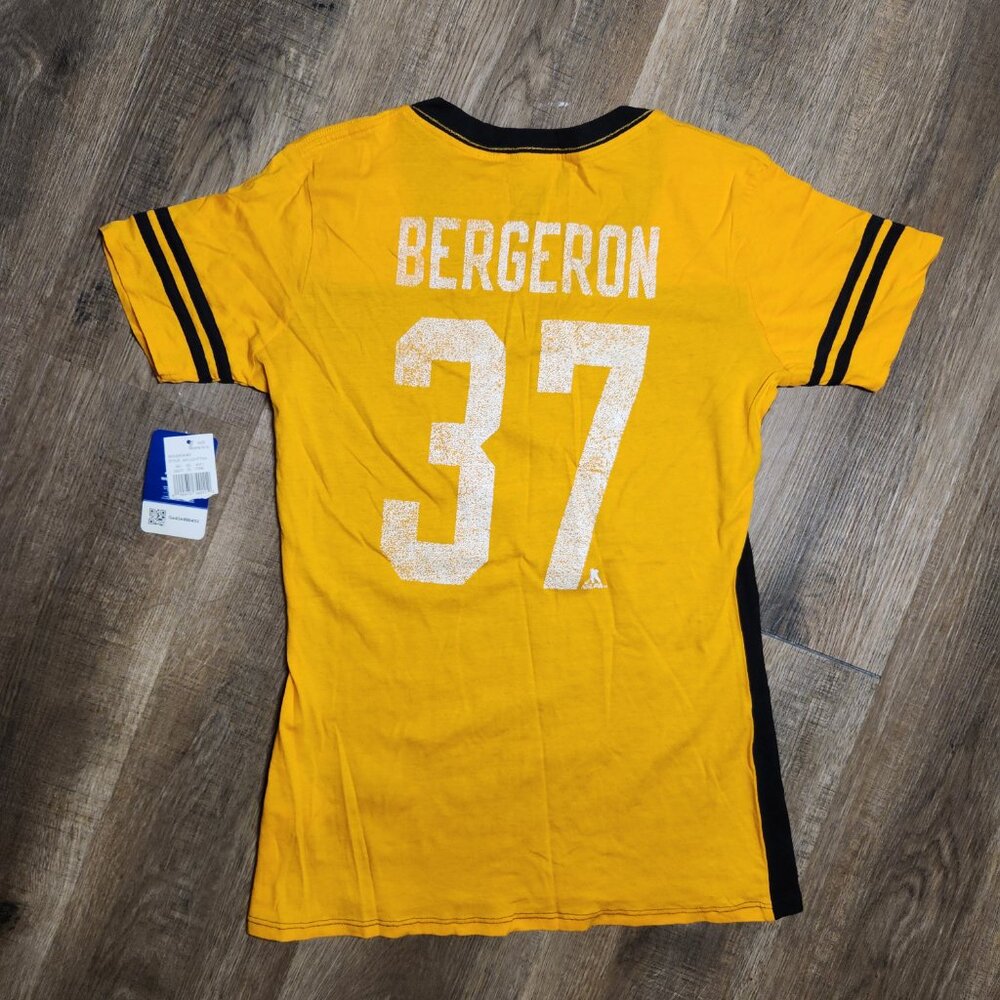 💛🐻🖤NWT!Fan Apparel Boston Bruins NHL T-Shirt Patrice Bergeron #37 - Picture 2 of 4